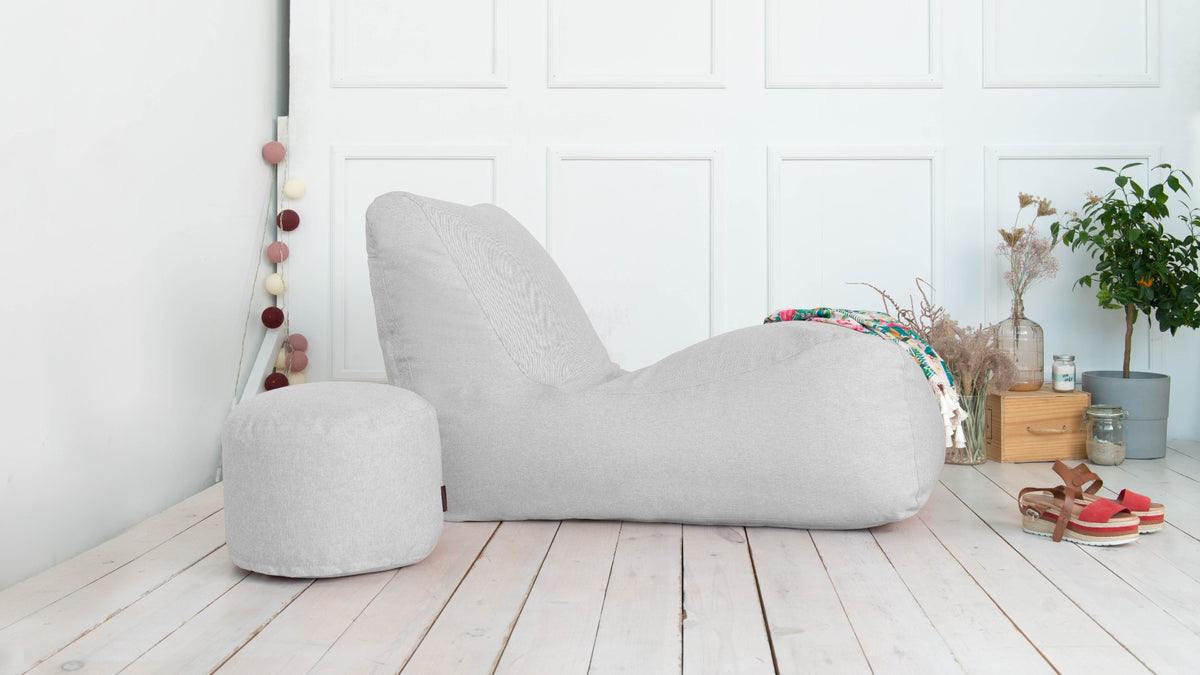 Nordura Lounge zitzak lichtgrijs 130 cm