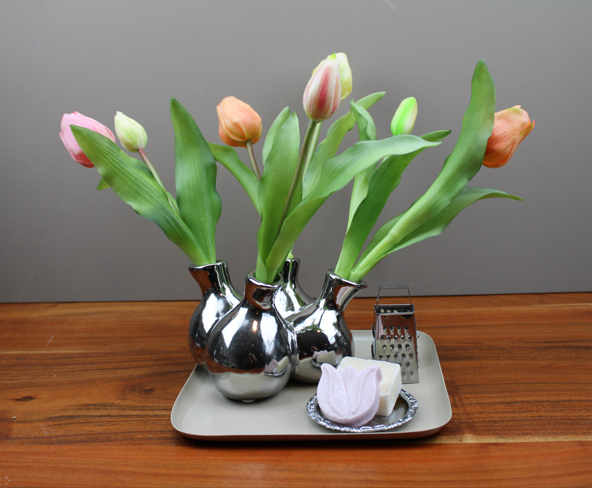 Tafel decoratie set Lente: tulpenpracht met geurblokjes set