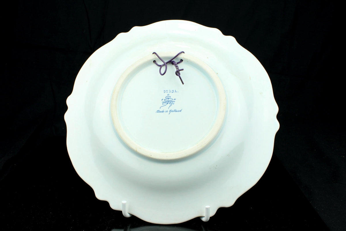 Vintage Delfts blauw sierbord “De Metselaar - made in Holland - wandbord keramiek