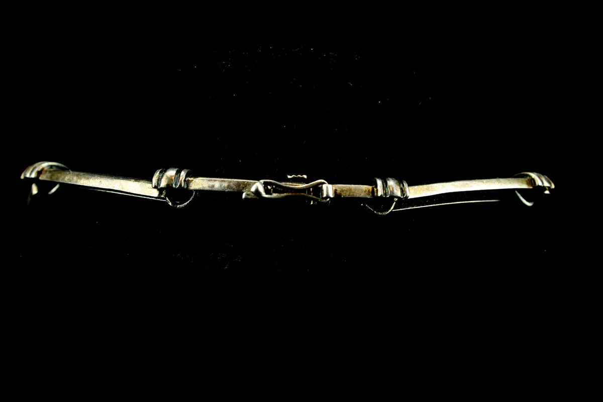 Vintage-Silberschmuck, 925er Statement-Halskette mit skulpturalem Medaillon – 71 g / 20 cm