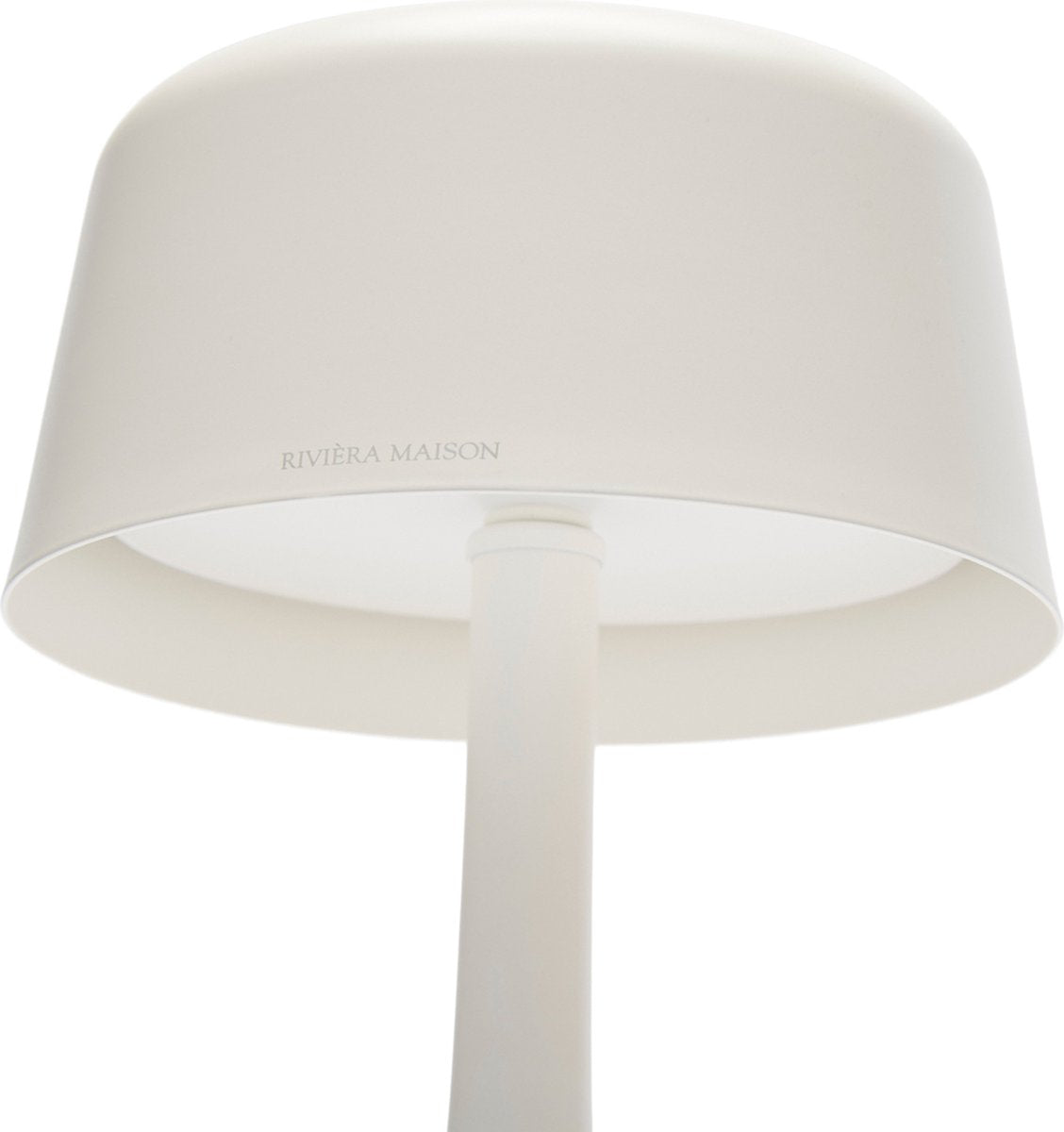 Rivièra Maison Bellagio witte LED tafellamp – oplaadbaar met lampenkap – 25,5 cm hoog