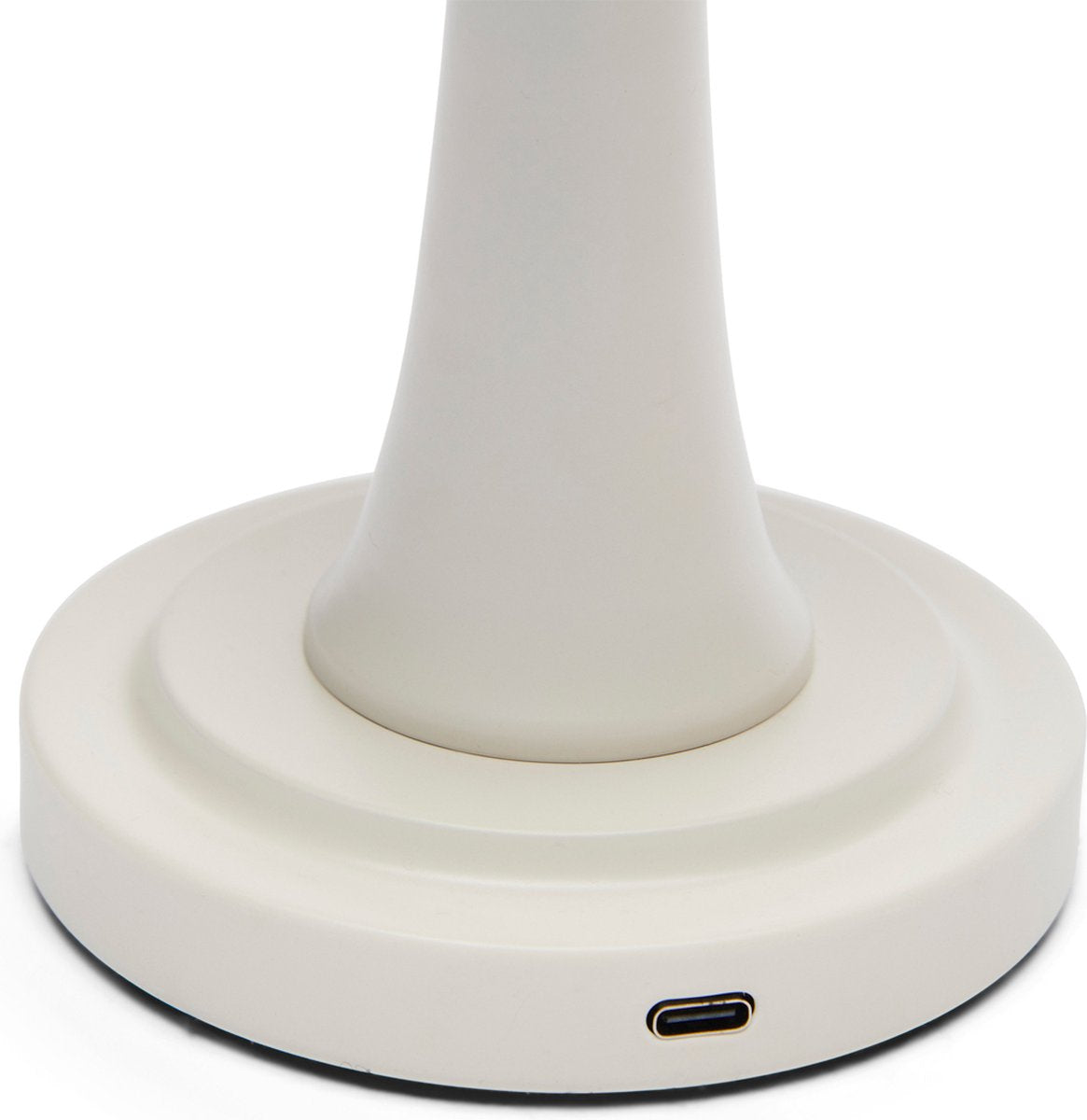 Rivièra Maison Bellagio witte LED tafellamp – oplaadbaar met lampenkap – 25,5 cm hoog