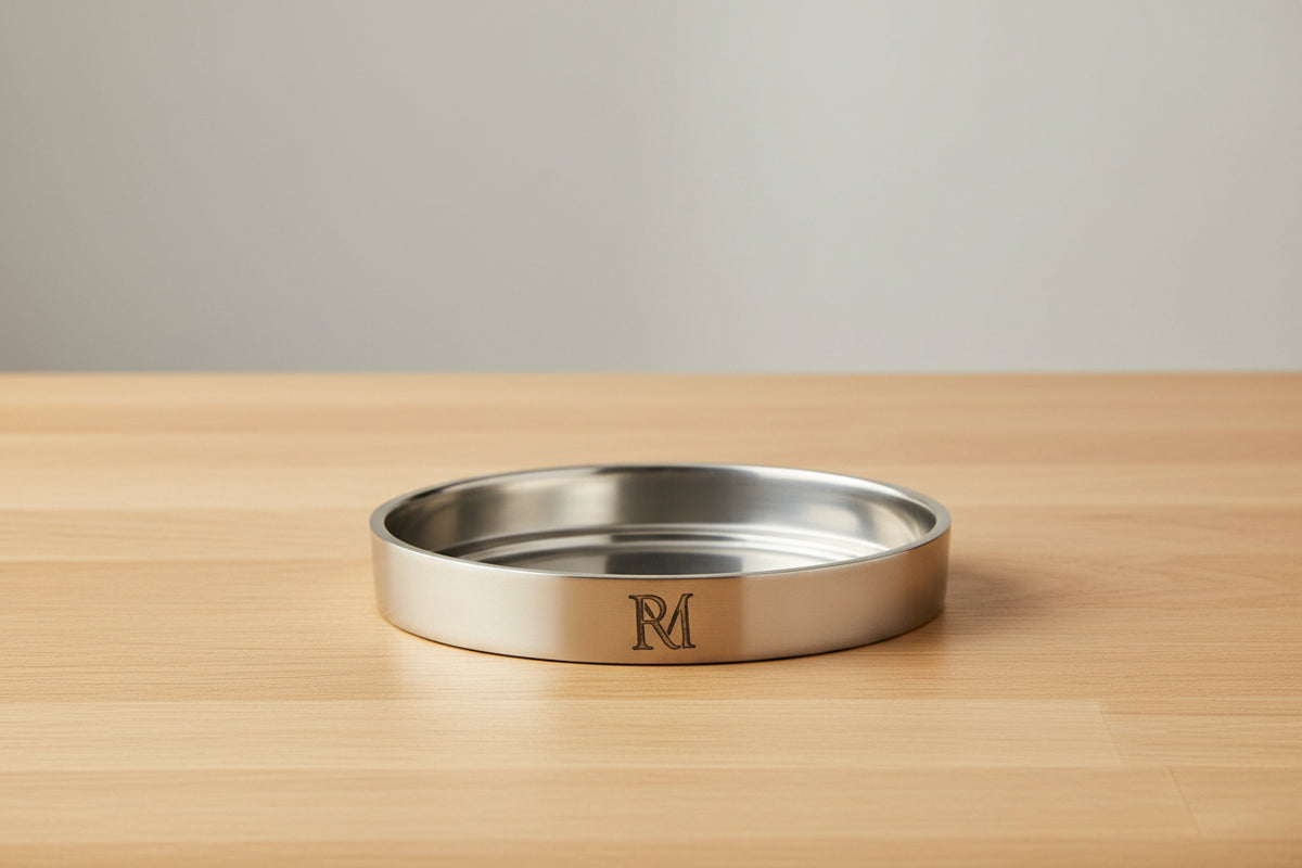 Rivièra Maison Maxime: kaarsenhouder zilver rond aluminium L (ØxH) 13x2.5