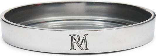 Rivièra Maison Maxime: kaarsenhouder zilver rond aluminium L (ØxH) 13x2.5