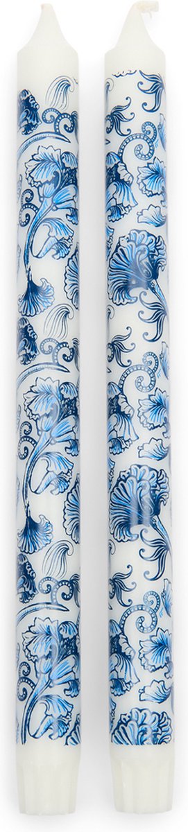 Rivièra Maison Amalfi dinerkaarsen set blauw/wit 28cm - Stearine