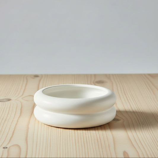 Rivièra Maison Loivre: decoratieschaal rond wit (ØxH) 29x10