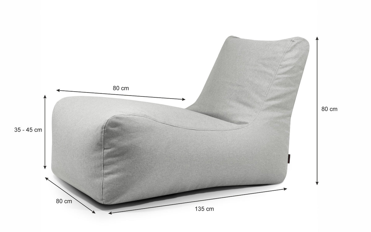 Nordura Lounge zitzak lichtgrijs 130 cm
