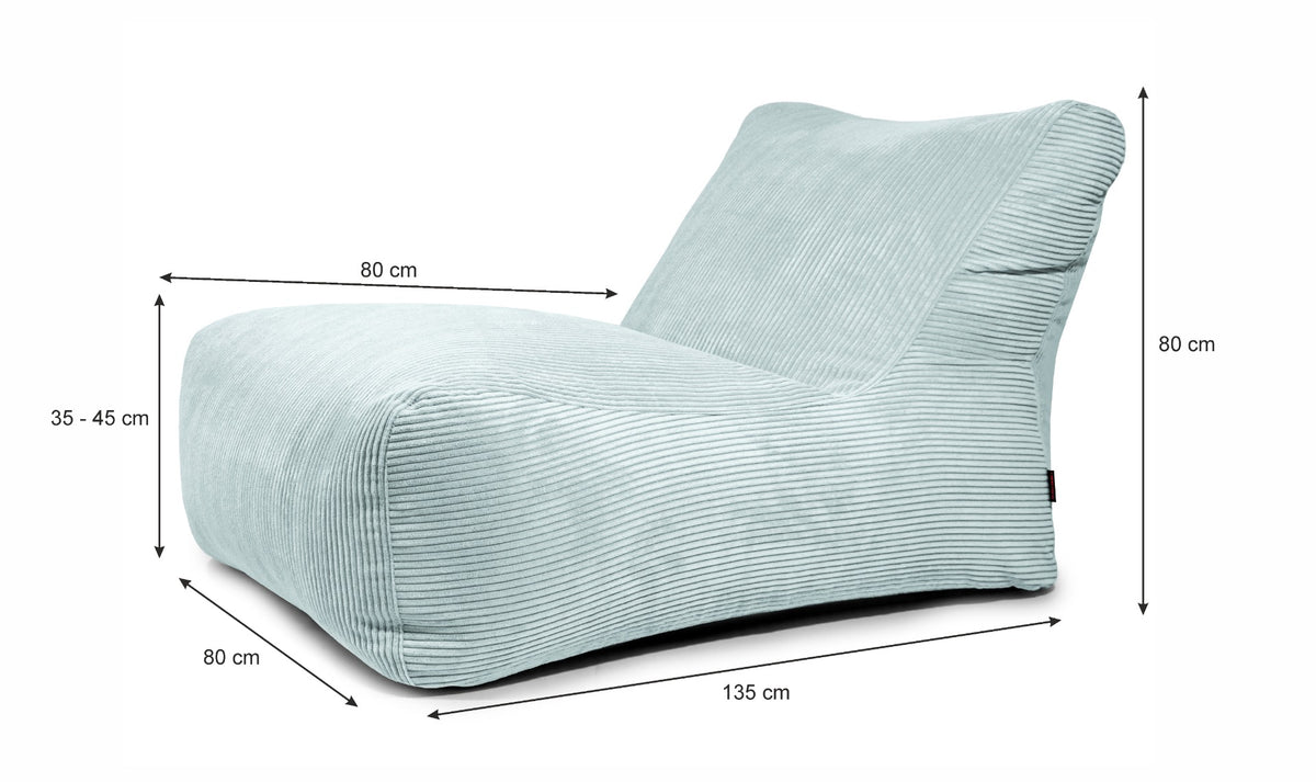Nordura Lounge zitzak rib mint 130 cm