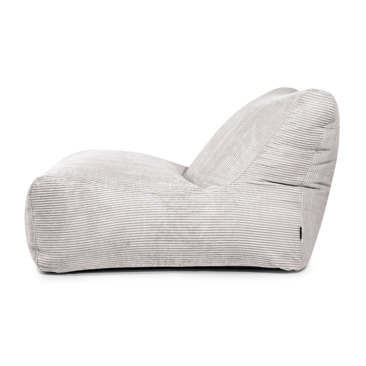 Nordura Lounge zitzak rib wit/grijs 130 cm met vulling