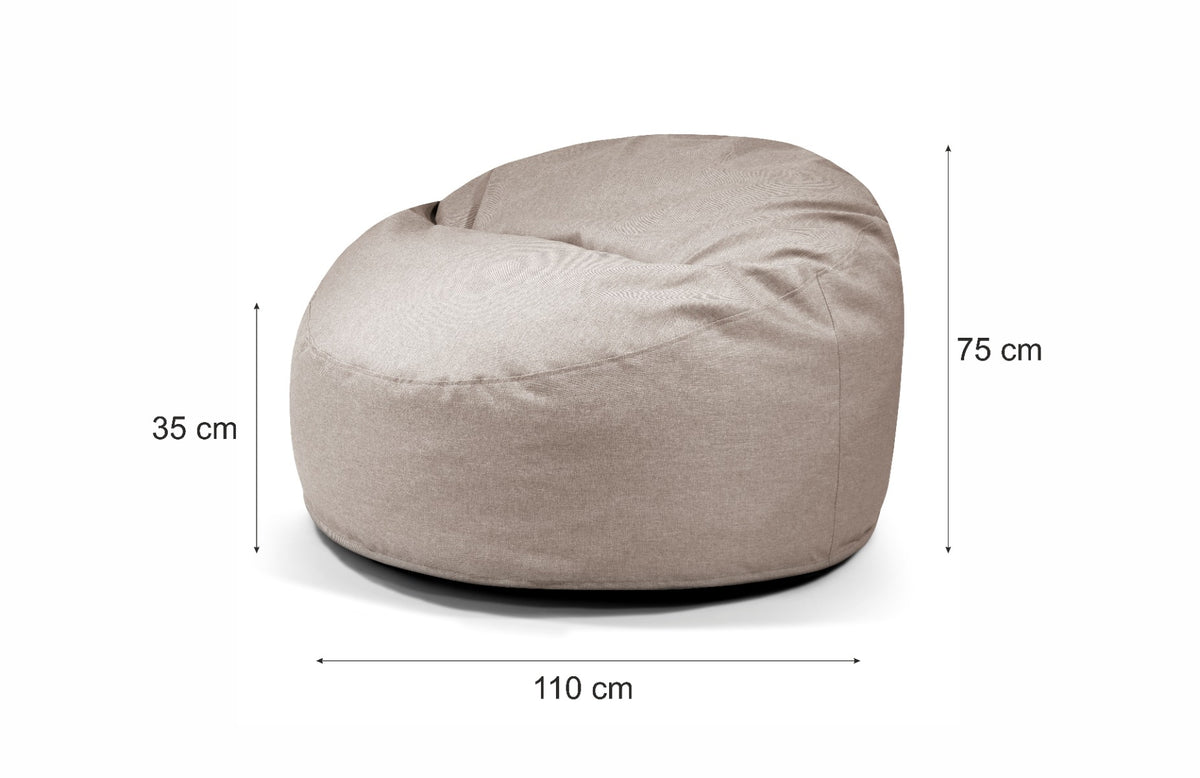 Nordura Waves zitzak cacao 110 cm
