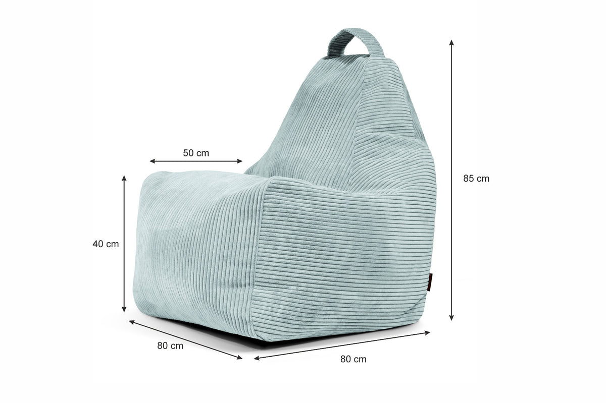 Nordura Play gaming zitzakstoel rib mint 80 cm met vulling