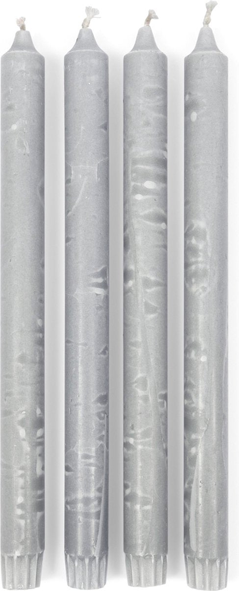Rivièra Maison 4 dinerkaarsen grijs ECO 28cm stearine