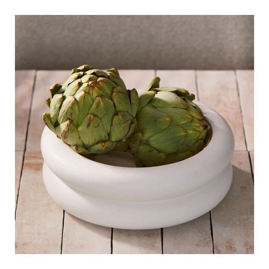 Rivièra Maison Loivre: decoratieschaal rond wit (ØxH) 29x10