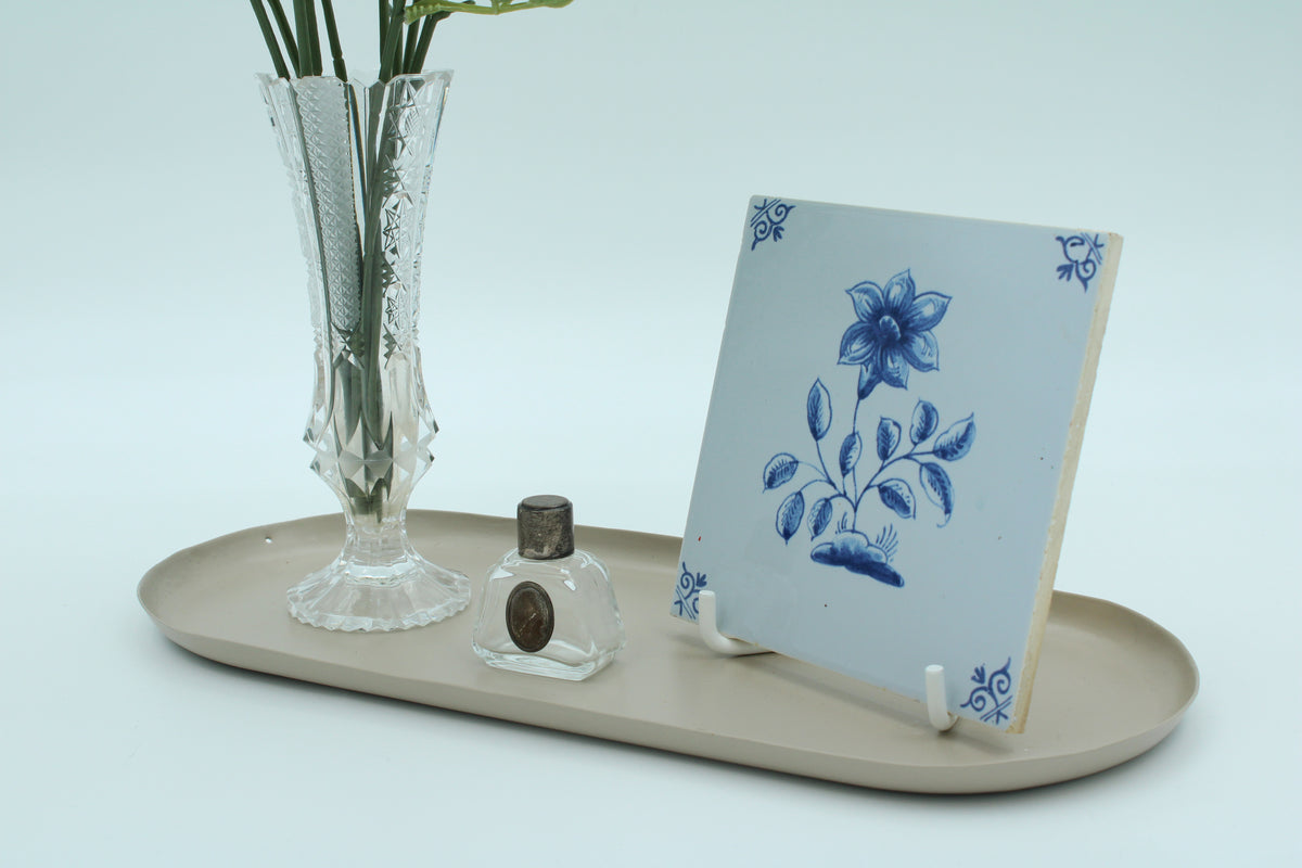 Tafel decoratie set rozen: glas, witte rozen & Delfts Blauw