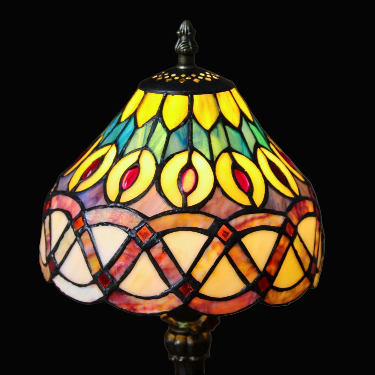 Tiffany-stijl lamp met pauwenveerpatroon