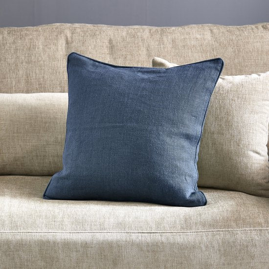 Rivièra Maison Verona Kussenhoes vierkant blauw 50x50 - Linnen
