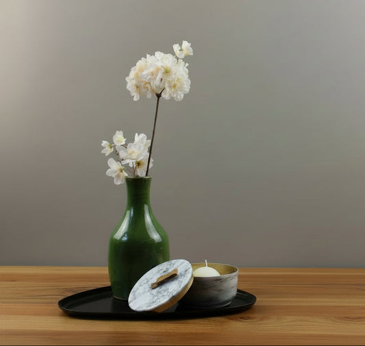 Tafel decoratie set Bloem: moderne, elegante set met bloesemtak