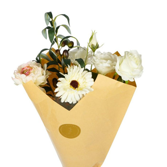 Zijden boeket ‘Elegance’ luxe tijdloze witte bloemenmix