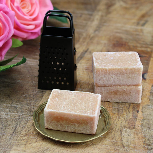 Bamboo – geurblokjes / amberblokjes set met vintage goudkleurig schaaltje, rasp – luxe cadeauset