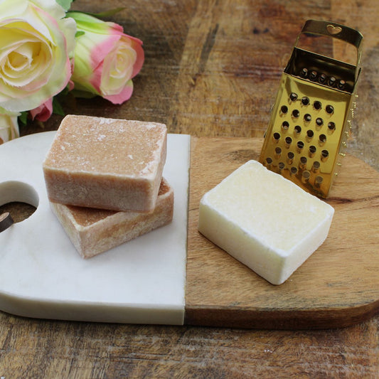 Bamboo/Jasmijn - geurblokjes / amberblokjes set met plateau, rasp