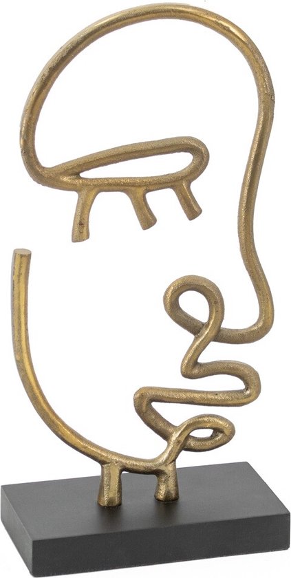 Face: gezicht gouden lijn