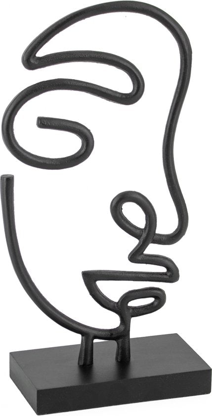 Face: decoratie ornament gezicht zwarte lijn