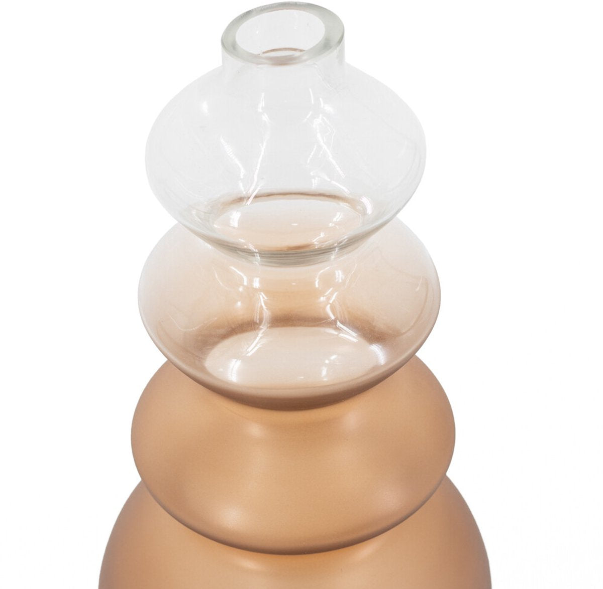 Brons flow: design vaas in bronskleurig glas