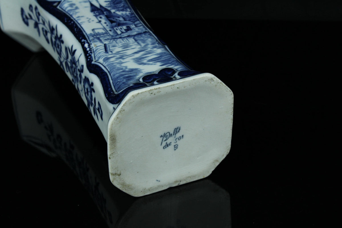 Delfts Blauw vaas handgeschilderd 25 cm - De Delft 1701