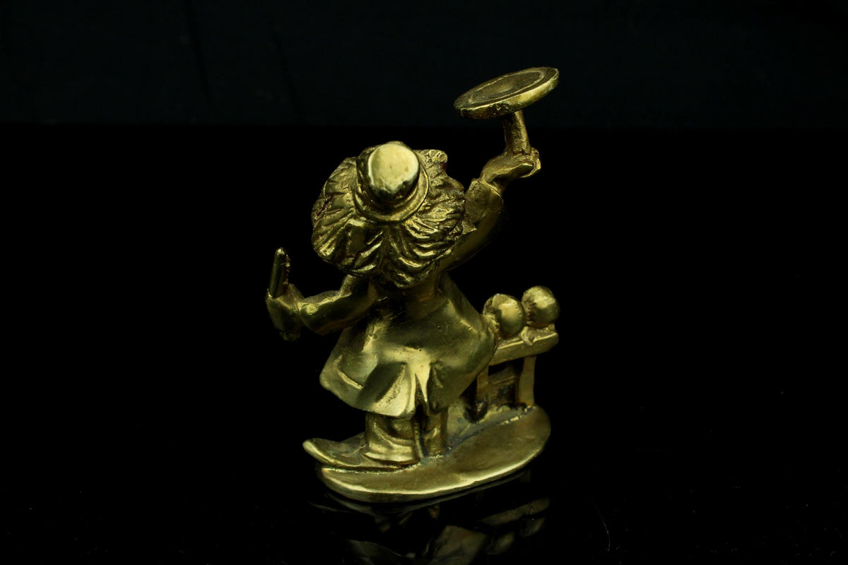 Vintage messing clown beeldje - jaren 60/70 - 10,5 cm