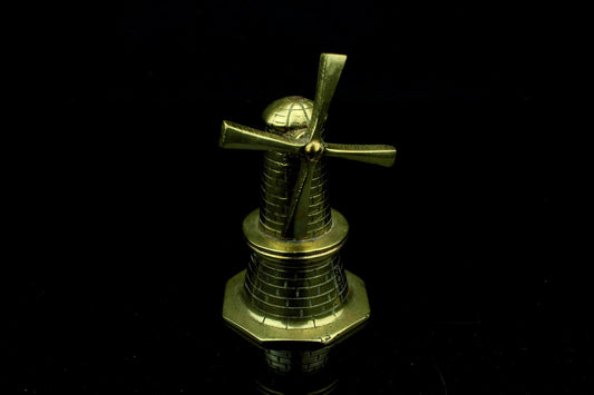 Vintage Messing Mühle/Tischglocke - funktionierende Glocke - Retro-Dekor 1960-1980 - 9 cm