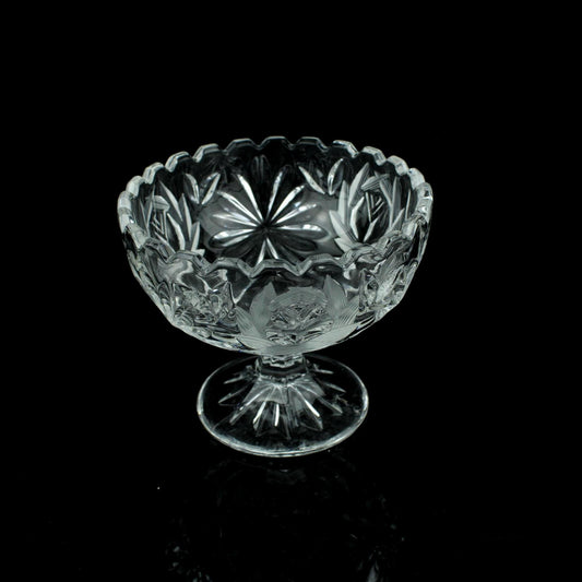 Vintage kristallen bonbonschaaltje op voet - ca. 1950/1970