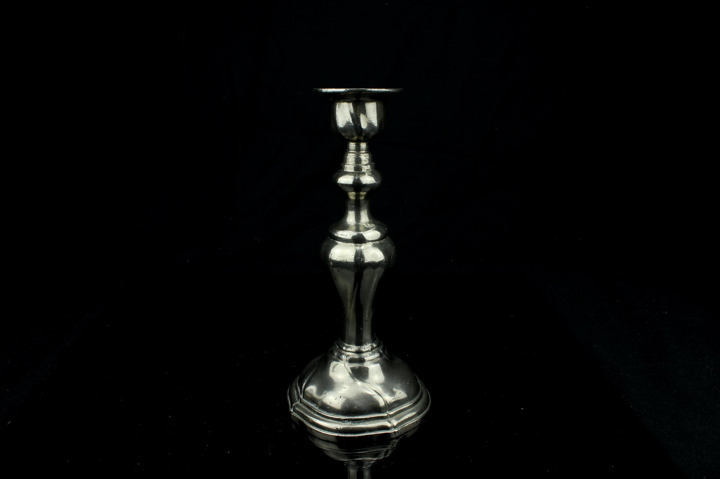 Vintage verzilverde kandelaars - set van 2 - 20 cm