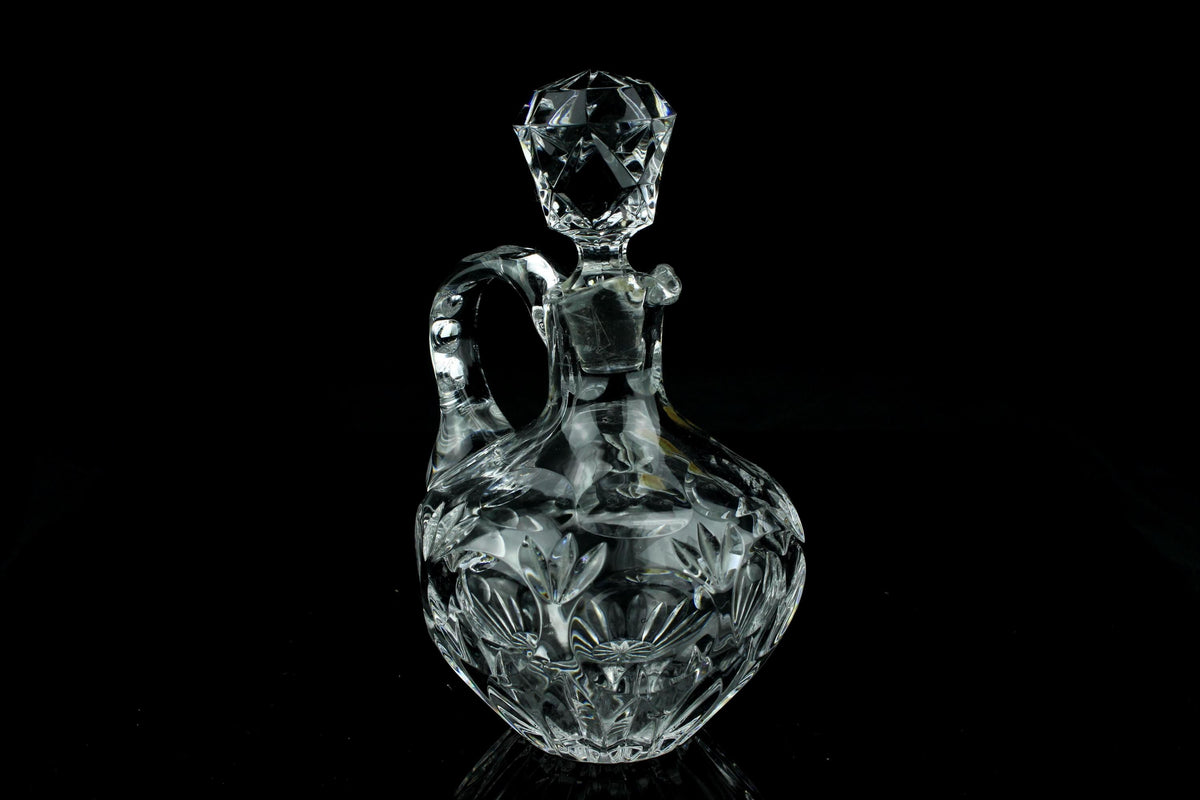 Vintage Nachtmann kristallen karafje - geslepen loodkristal schenkkan met stop -Duits Bleikristall -17,5 cm. hoog
