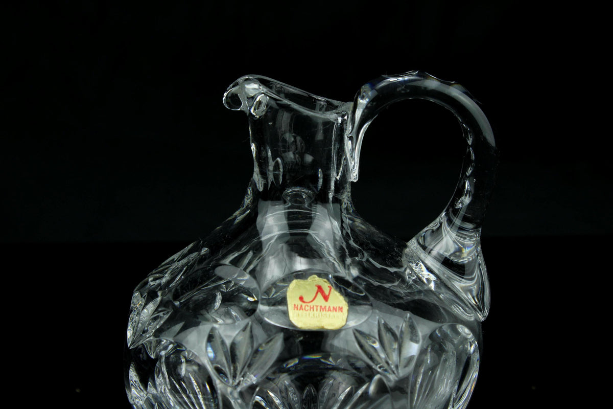 Vintage Nachtmann kristallen karafje - geslepen loodkristal schenkkan met stop -Duits Bleikristall -17,5 cm. hoog