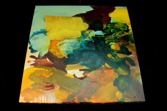 Gemälde Paul van Zoelen - 2003 - Öl auf Leinwand - modernes Kunstwerk - signiert & datiert - expressionistische Landschaft - 55 cm.