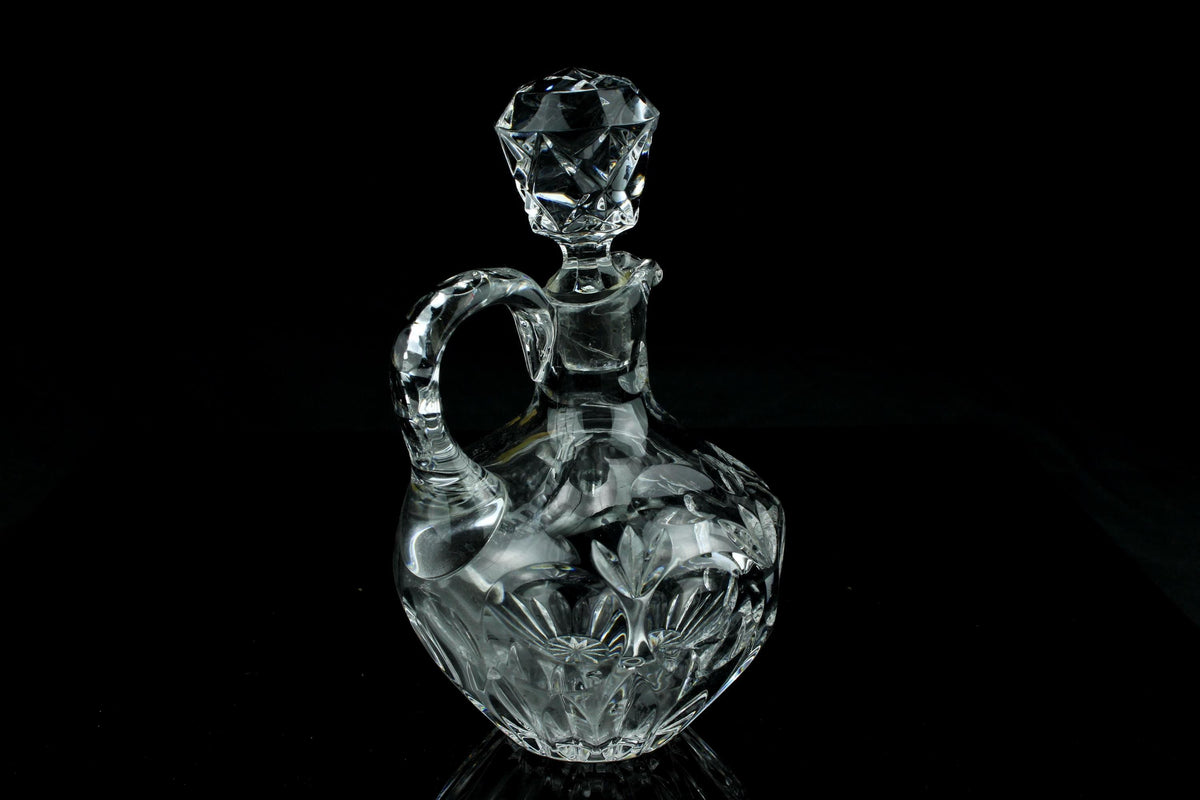 Vintage Nachtmann kristallen karafje - geslepen loodkristal schenkkan met stop -Duits Bleikristall -17,5 cm. hoog