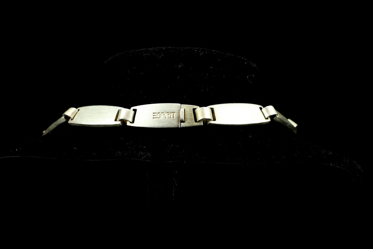 Vintage Esprit 925er Silberkette | Sterling Silber Halskette mit matten Stabgliedern - 57 Gramm