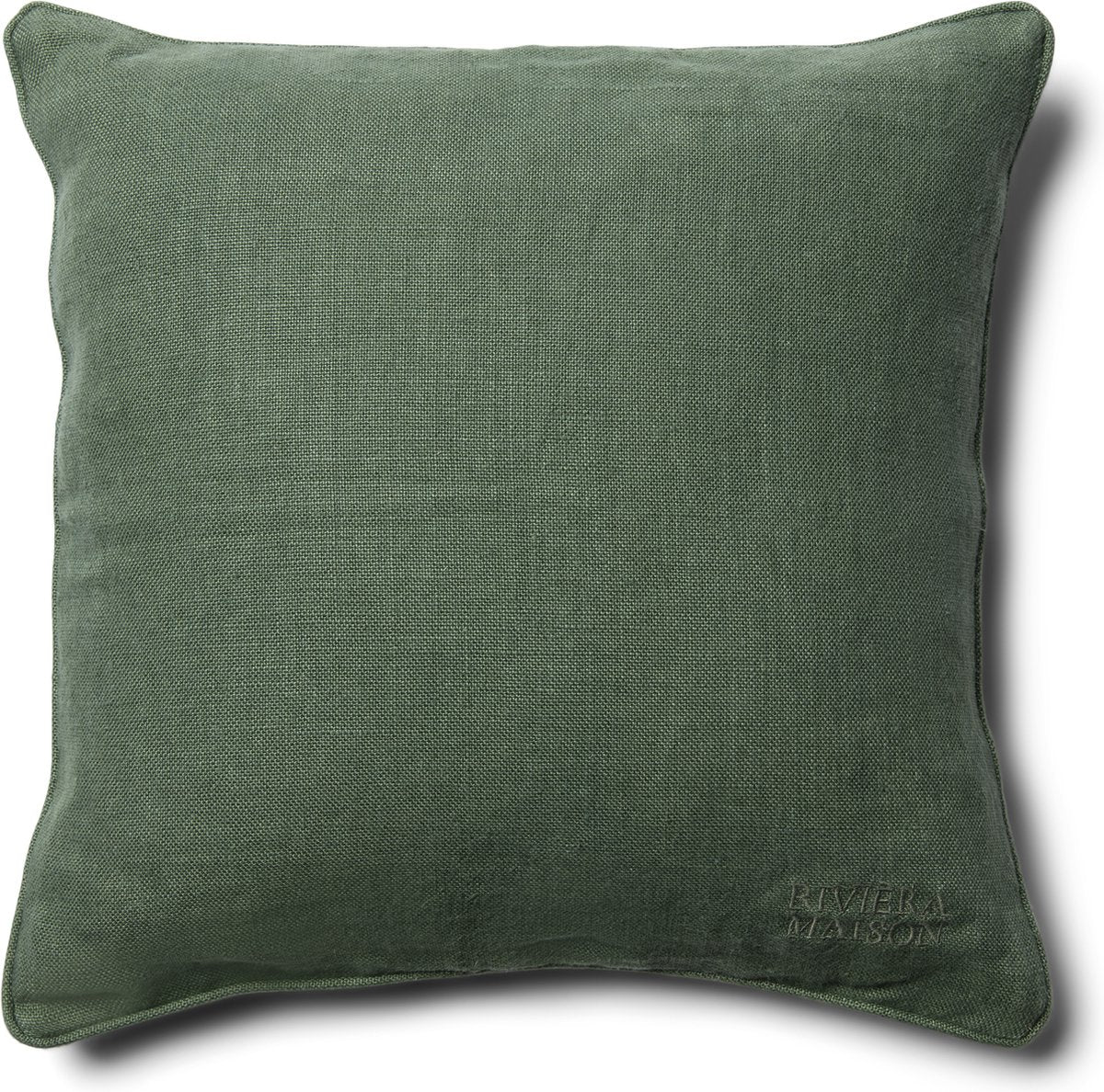 Rivièra Maison Verona Kussenhoes - vierkant groen 50x50 cm - linnen
