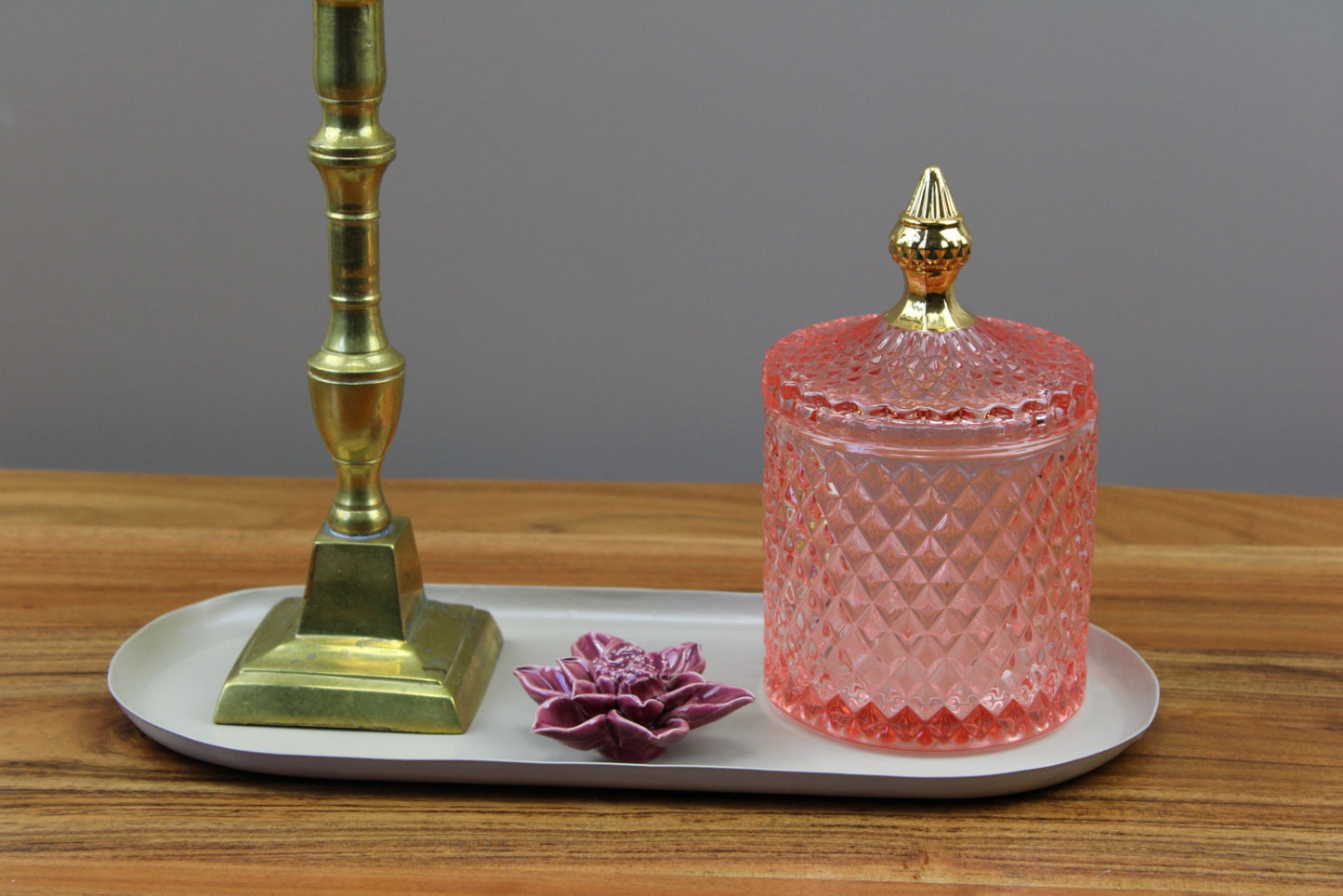Tafel decoratie set Magnolia: set in goud, wit en roze