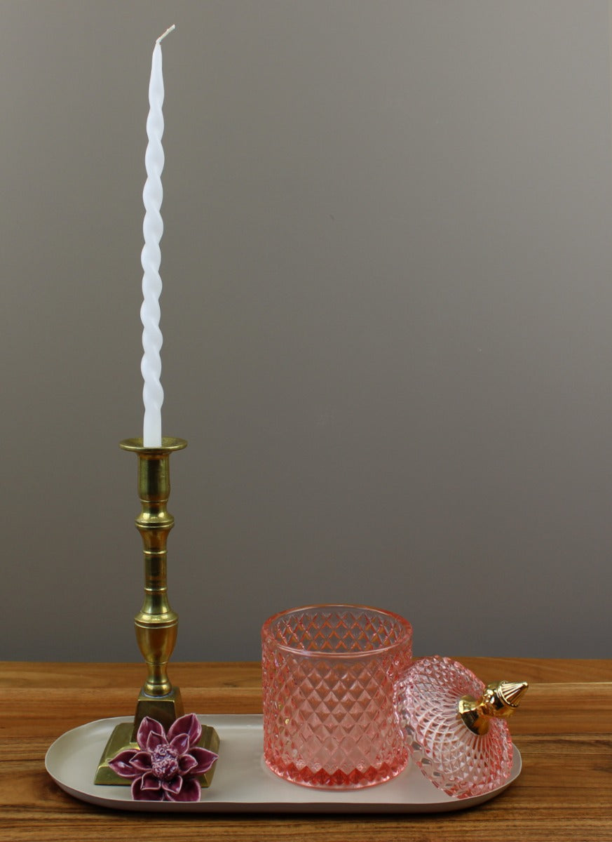 Tafel decoratie set Magnolia: set in goud, wit en roze