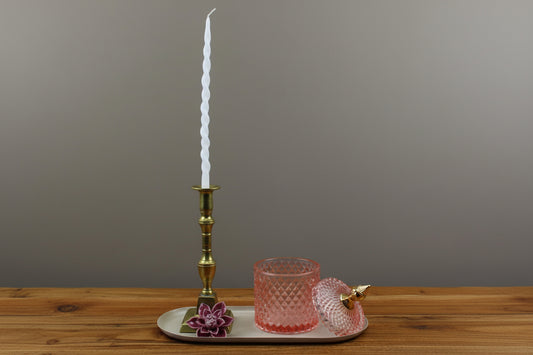 Tafel decoratie set Magnolia: set in goud, wit en roze