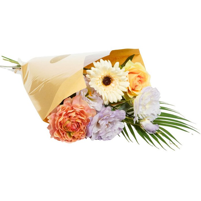 Zijden boeket ‘Pastel’ luxe zomerse bloemenmix