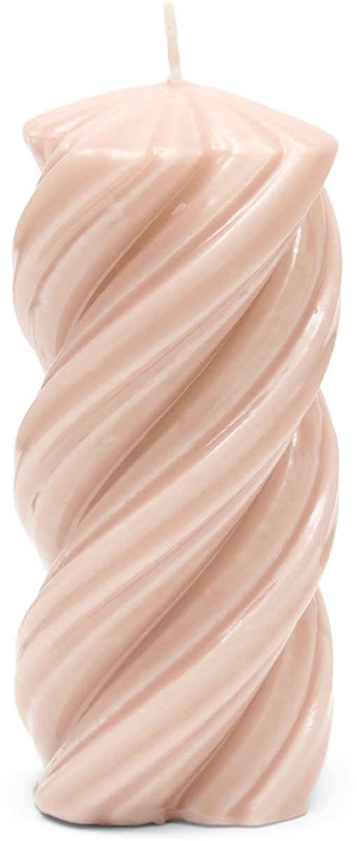Rivièra Maison Twisted stompkaars gedraaid roze 14cm -  paraffine