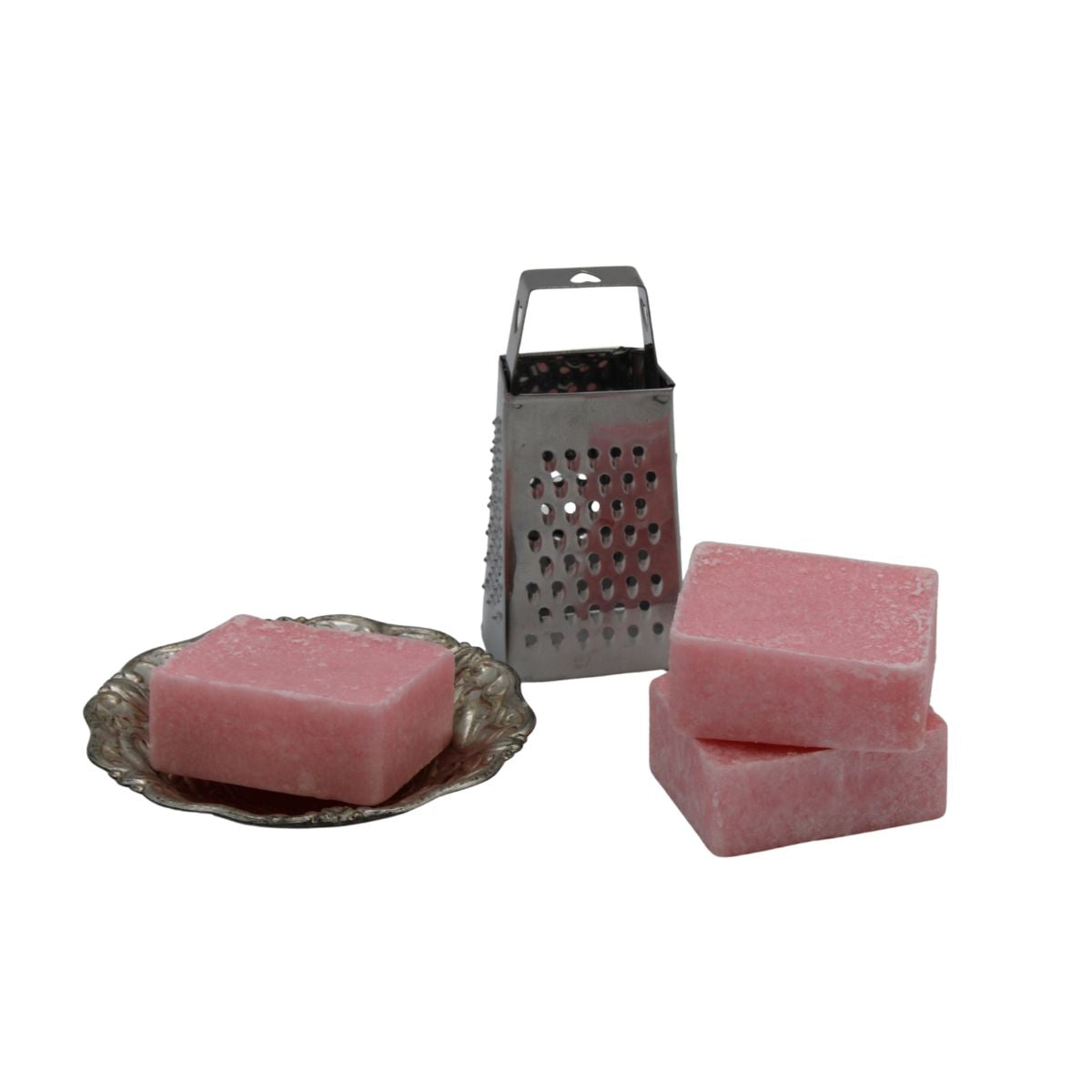Rose: geurblokjes cadeauset met vintage reliëfschaaltje