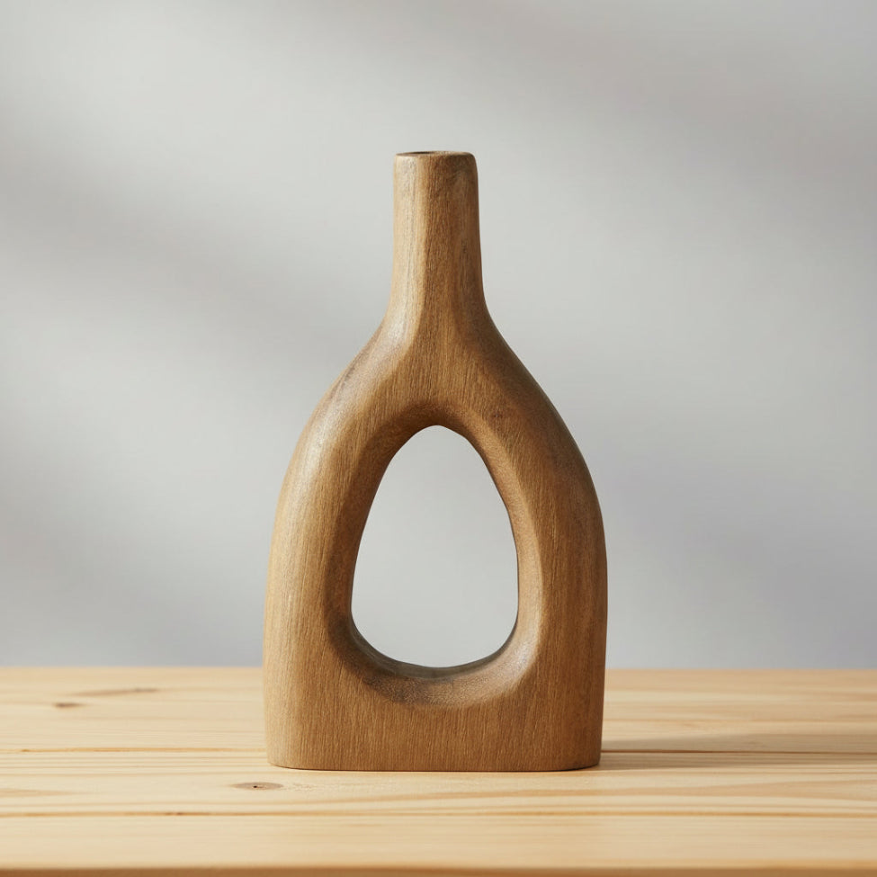 Donut: vaas hout walnoot