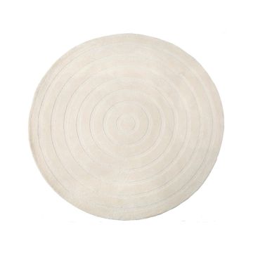 Agra: vloerkleed ivory synthetisch rond 150 cm