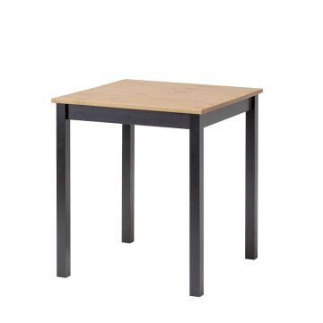 Havuun Vesa: 2-persoons eettafel grenen 68 x 68 cm zwart/naturel