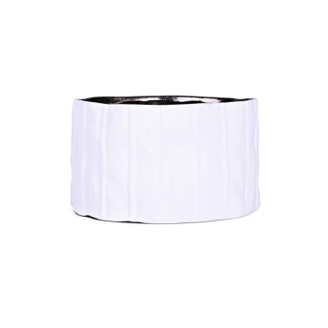 Ceramic Gold: witte bloempot met gouden details