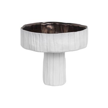 Ceramic Gold: witte schaal met gouden details