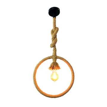 Rigel: zwarte hanglamp met touw